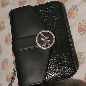 Michael Kors Carmen Medium Crocodile Embossed Convertible Shoulder Bag